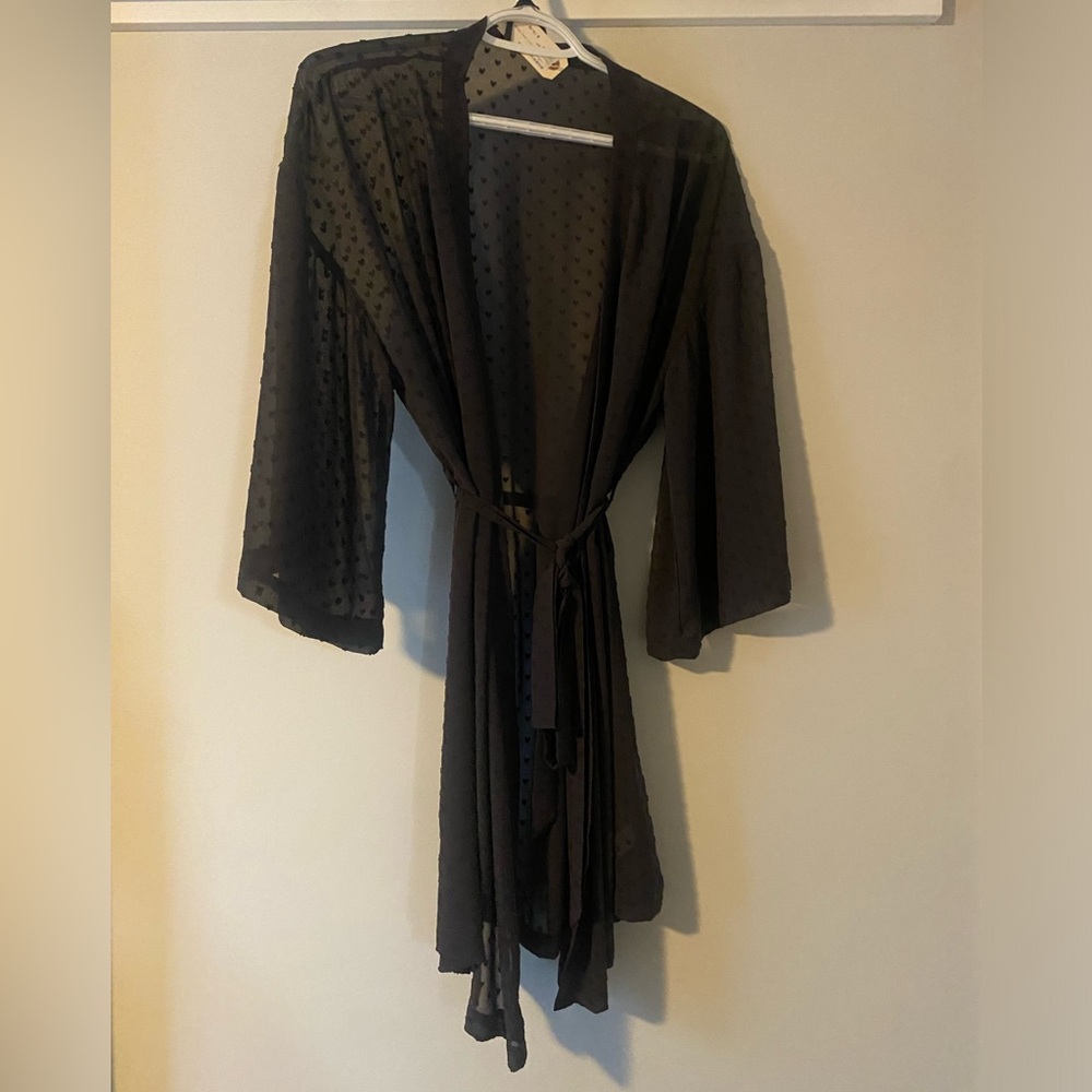 Sheer dotted robe